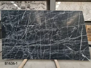 B1636 - 2CM BLACK DIAMOND LEATHER-FINISHED