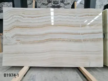 B1974 - 2CM WHITE ONYX POLISHED