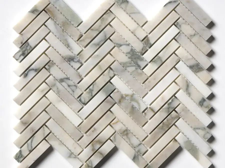 Calacatta Green Herringbone
