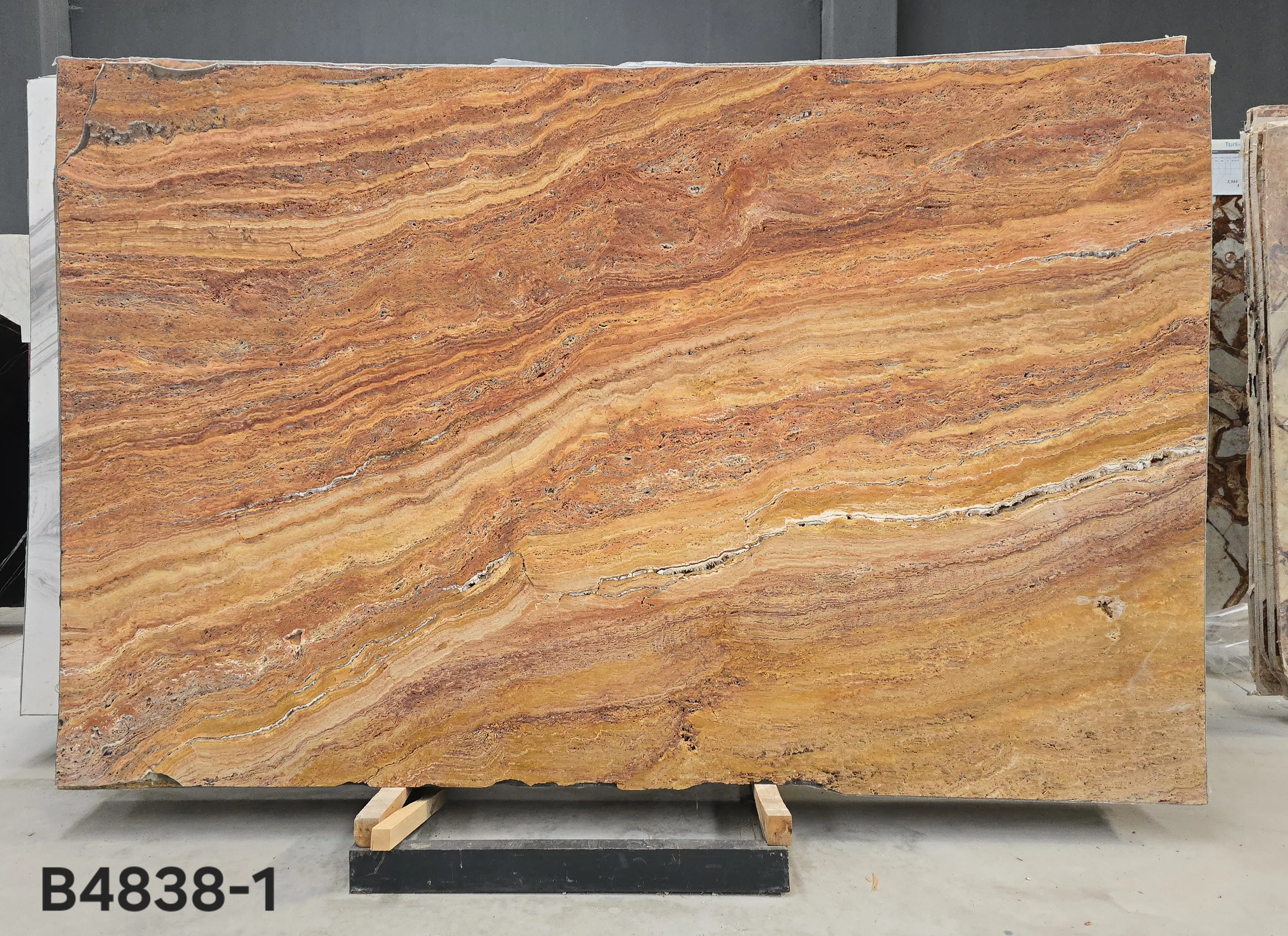 B4838 - 2 CM Autumn Travertine Leather-Finish