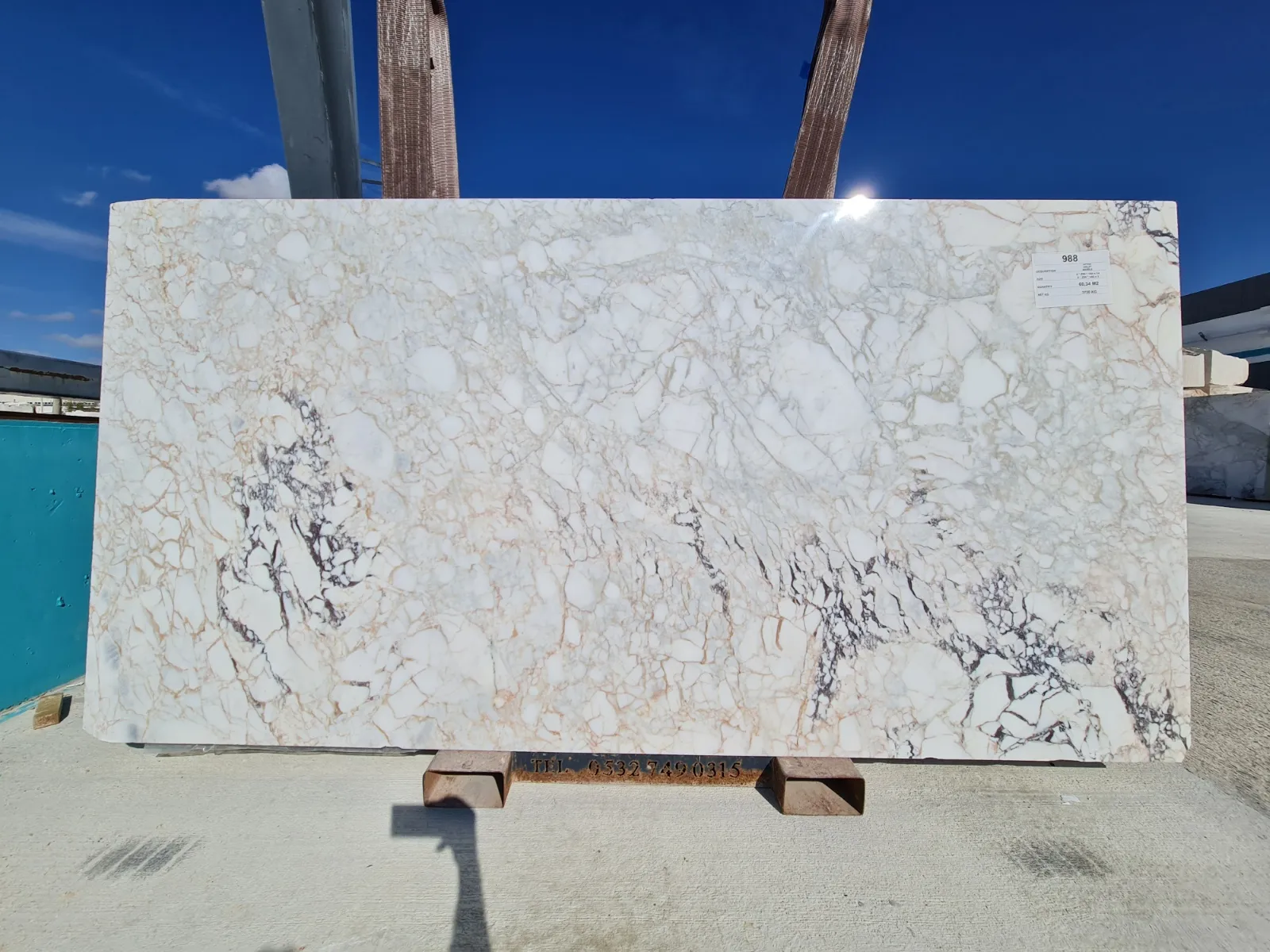 B987-988 - 2 CM Afyon Gold Polished