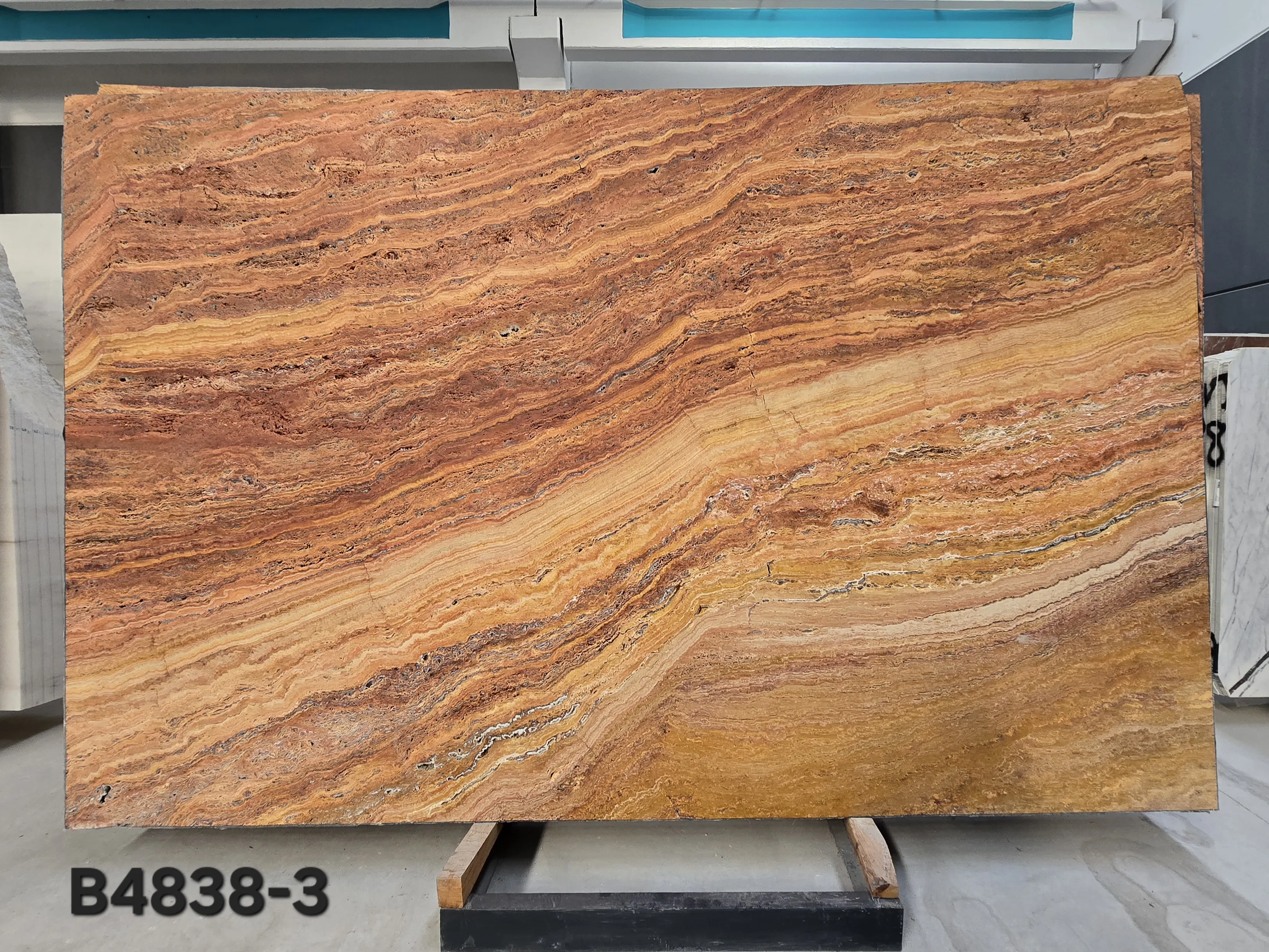 B4838 - 2 CM Autumn Travertine Leather-Finish