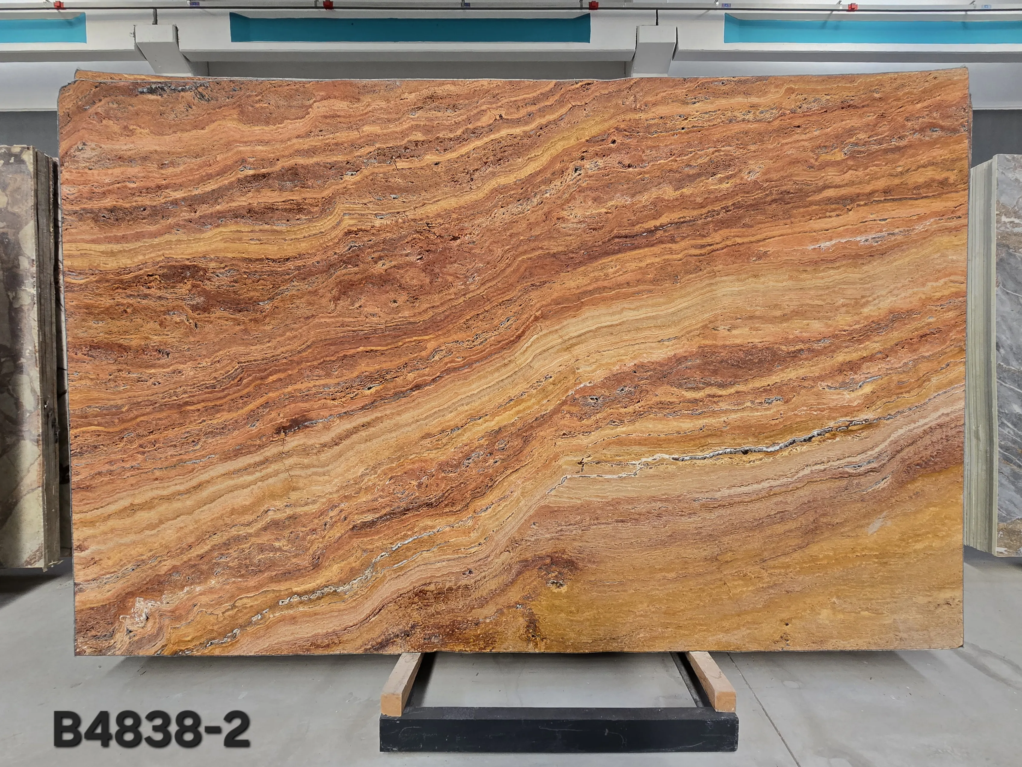 B4838 - 2 CM Autumn Travertine Leather-Finish