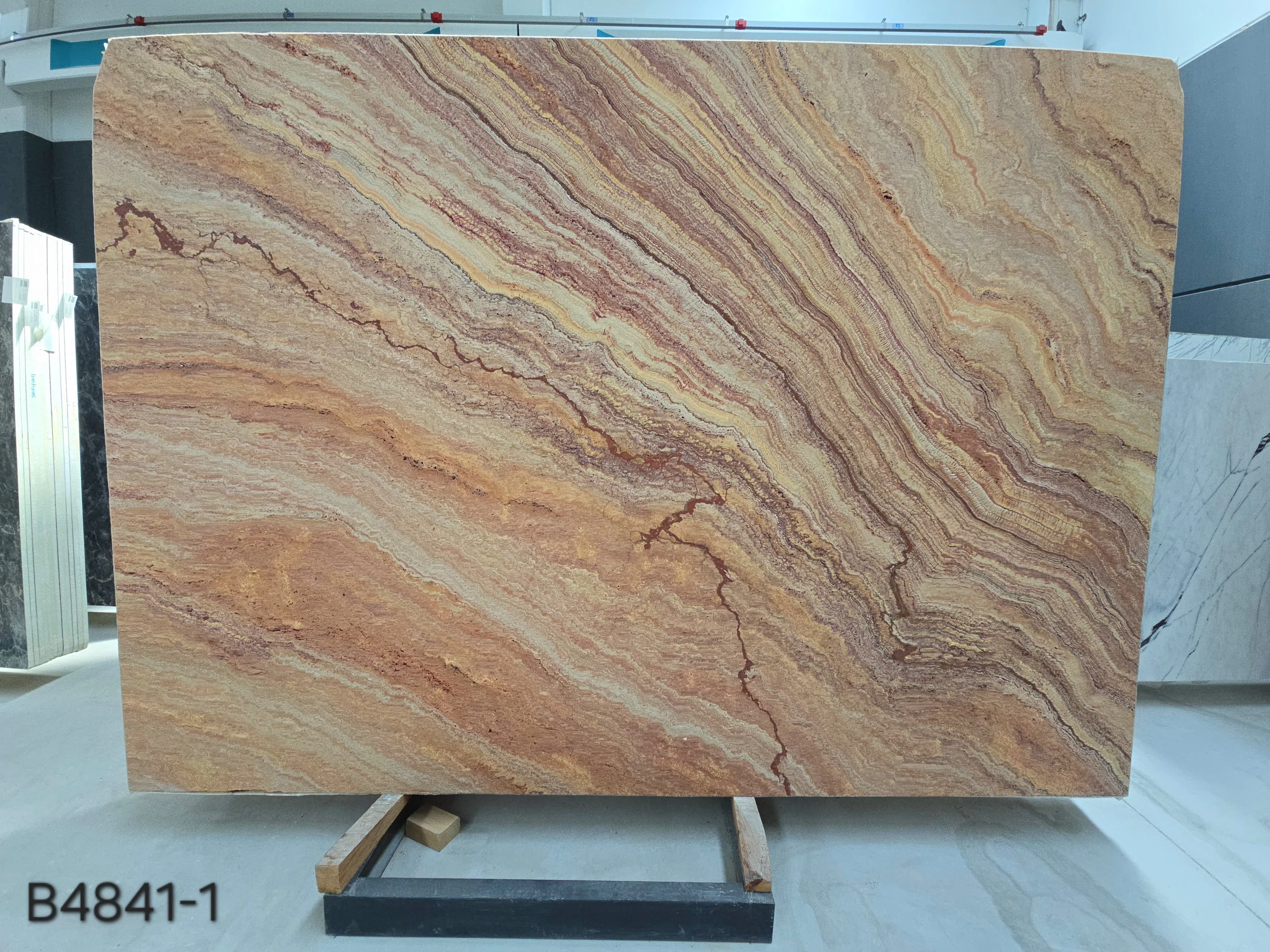 B4841 - 2 CM Autumn Travertine Leather-Finish