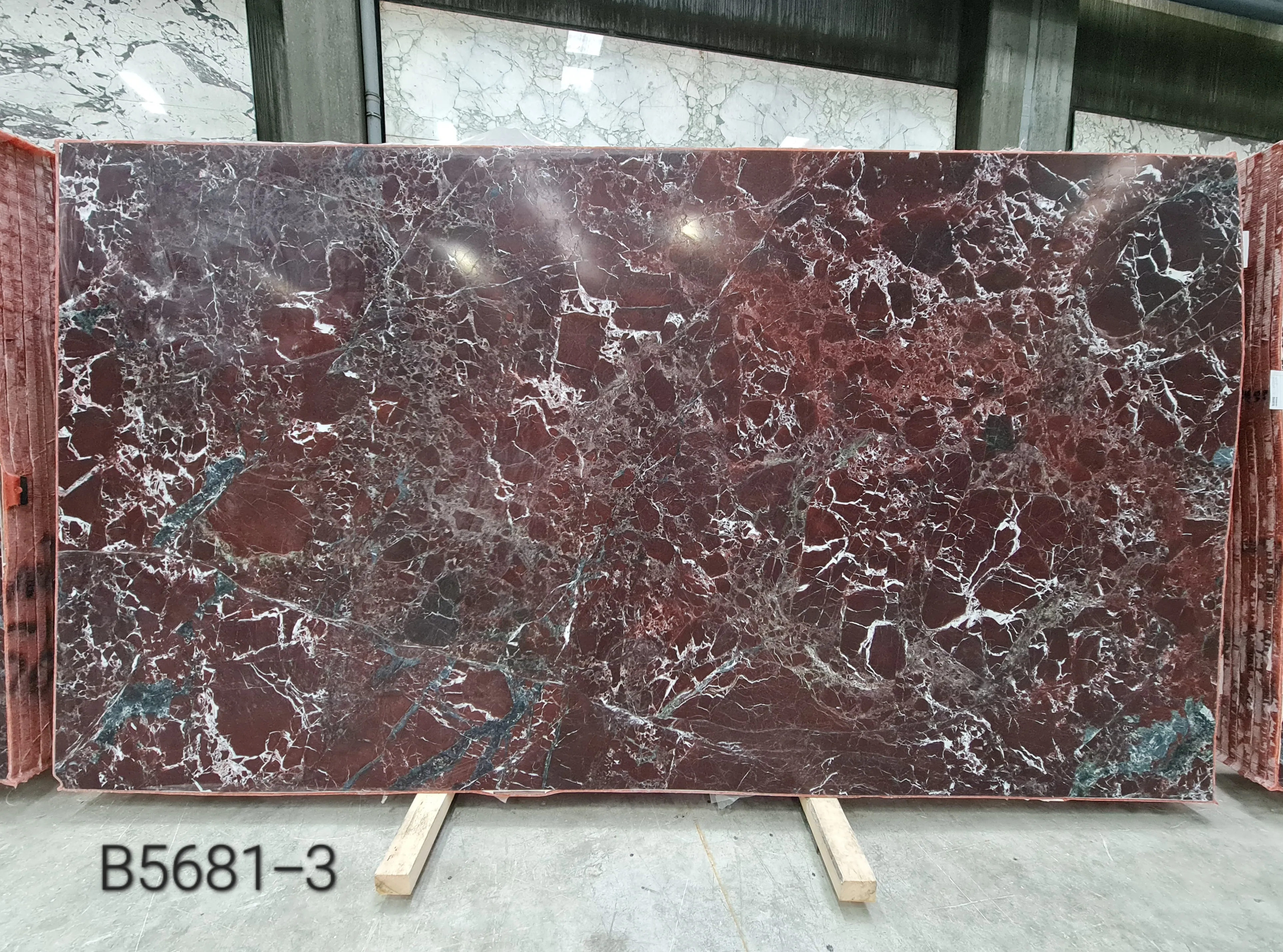 B5681 - 2 CM Rosso Levanto Hight-Honed