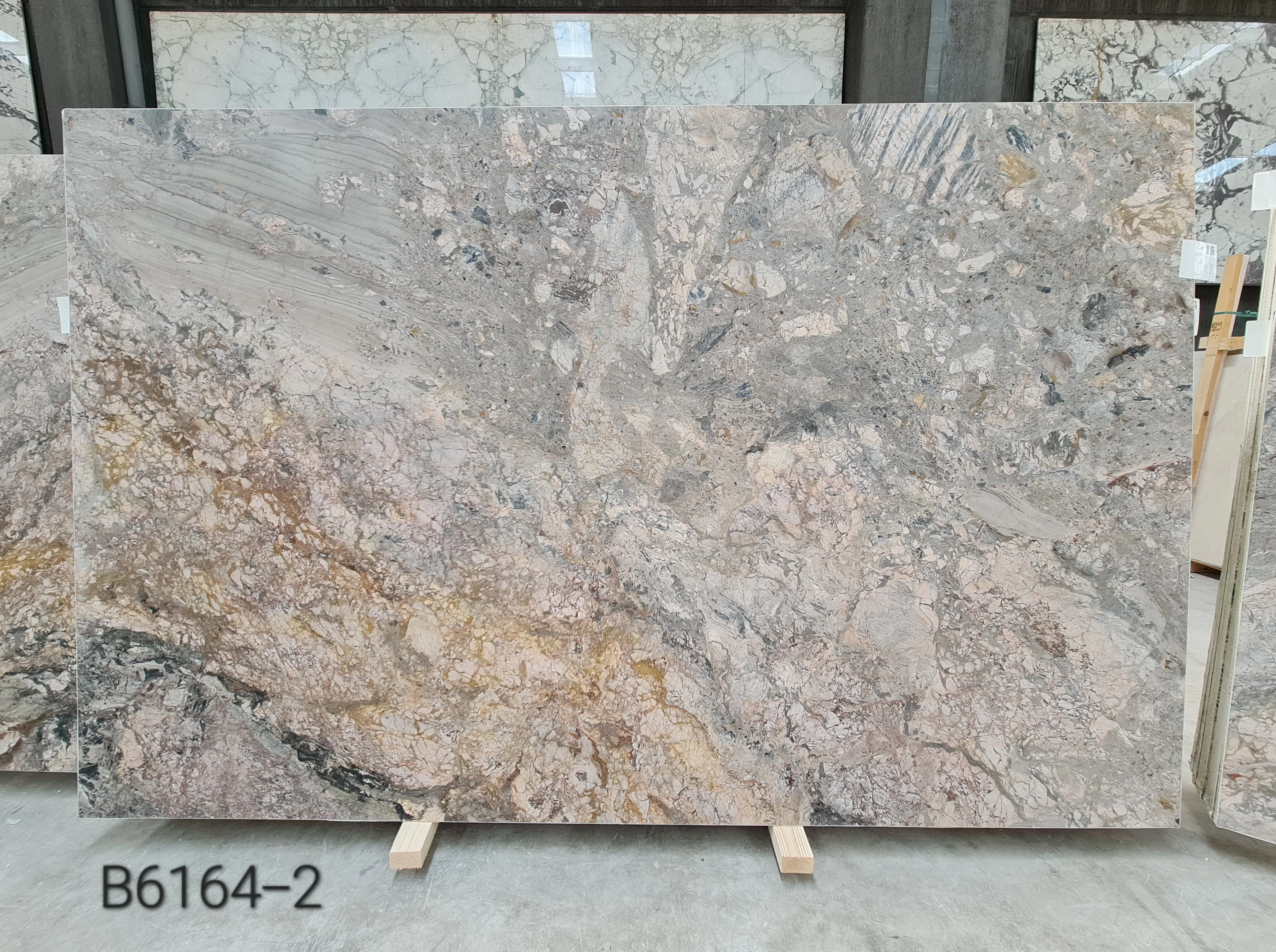 B6164 - 2 CM Breccia Tramonto Honed