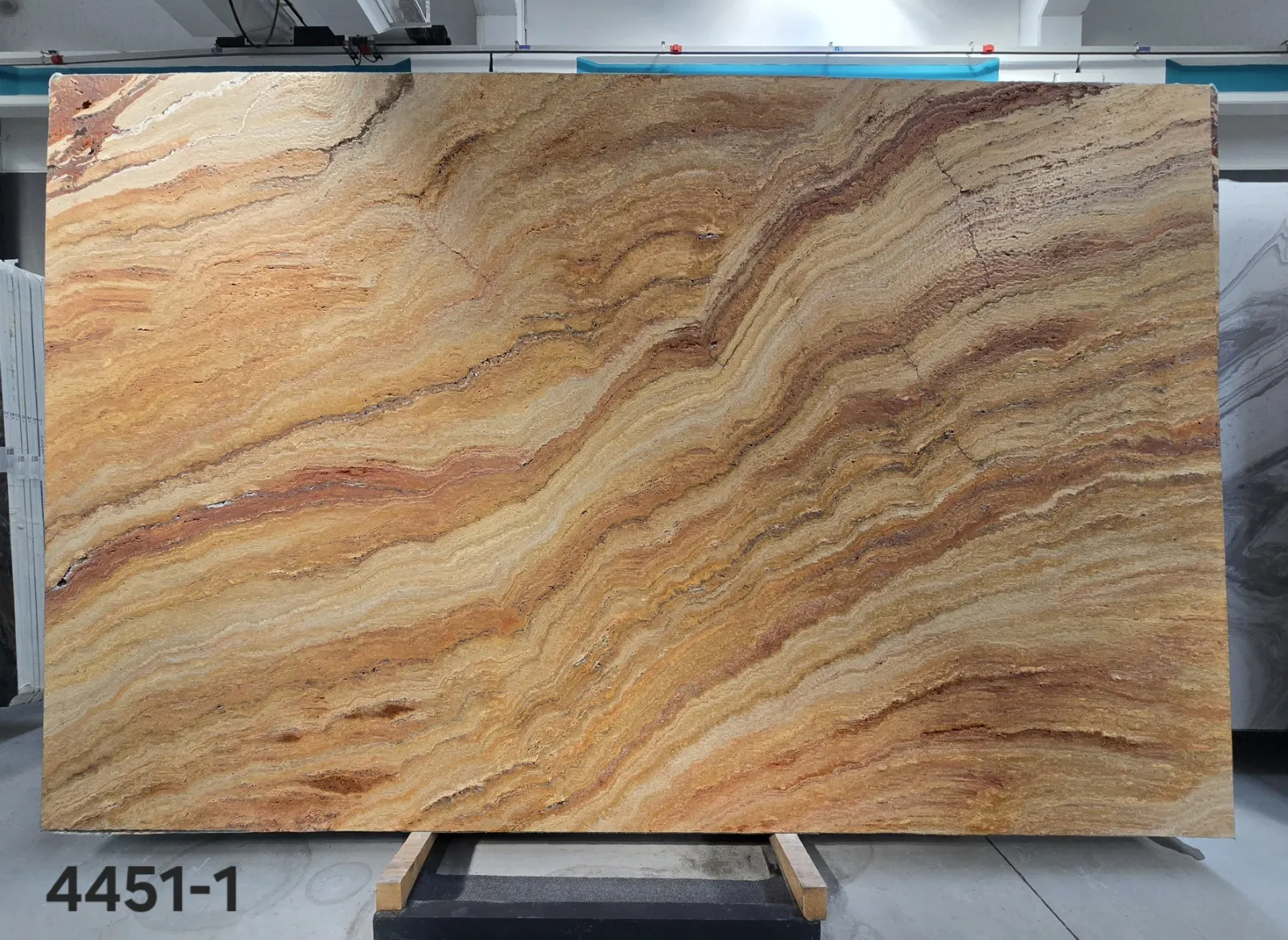 4451 - 2 CM Autumn Travertine Unfilled Leather-Finished