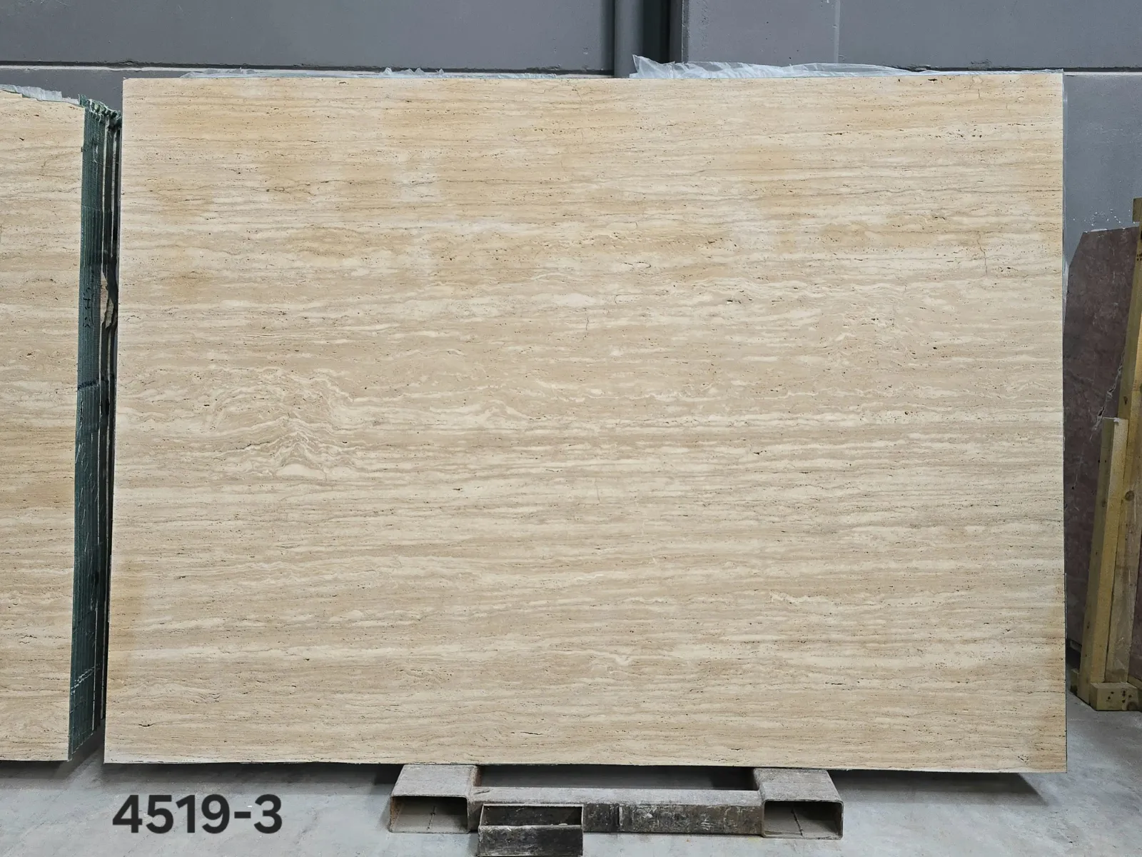 4519 - 2 CM Light Travertine Unfilled Honed