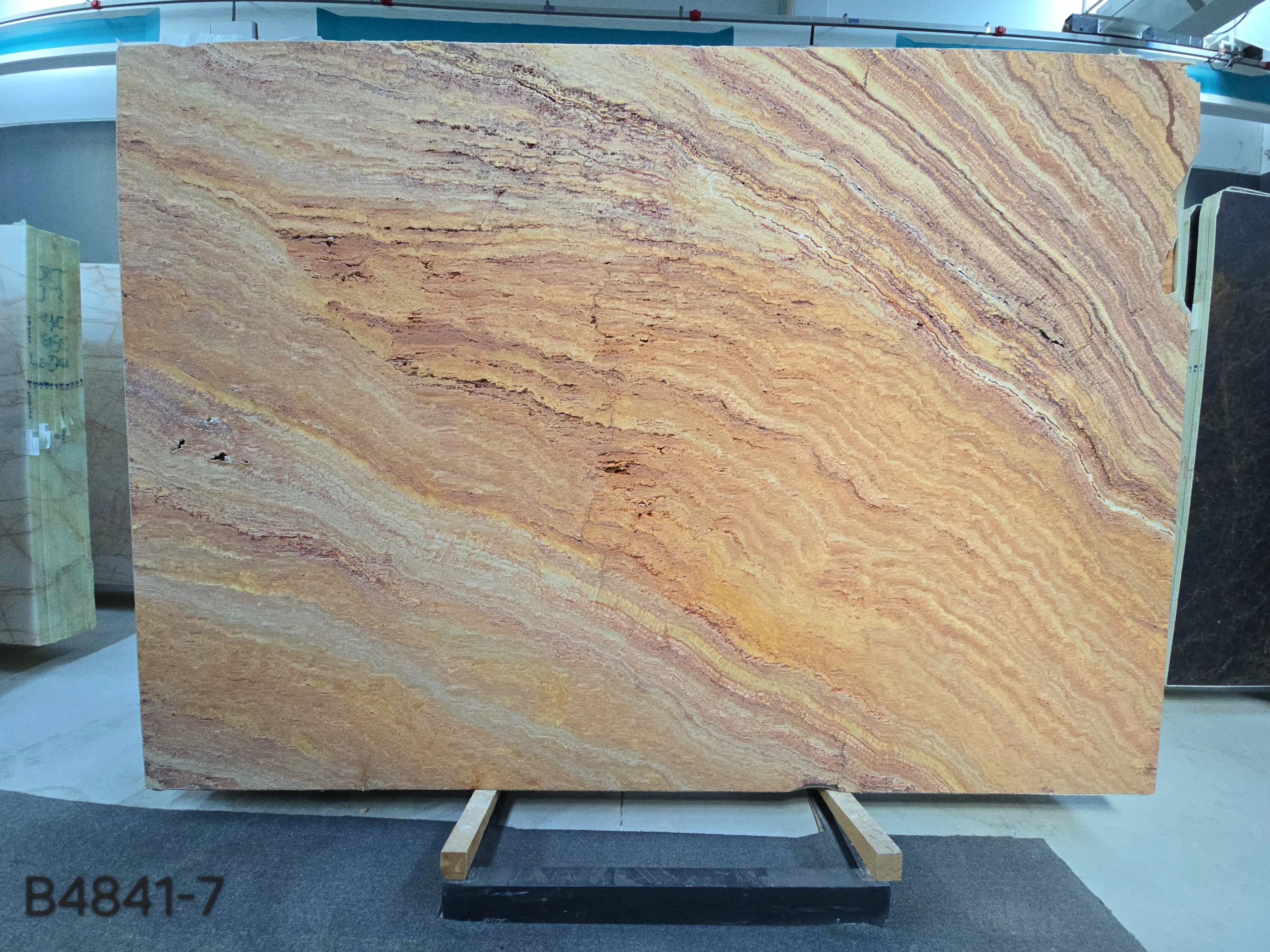 B4841 - 2 CM Autumn Travertine Leather-Finish