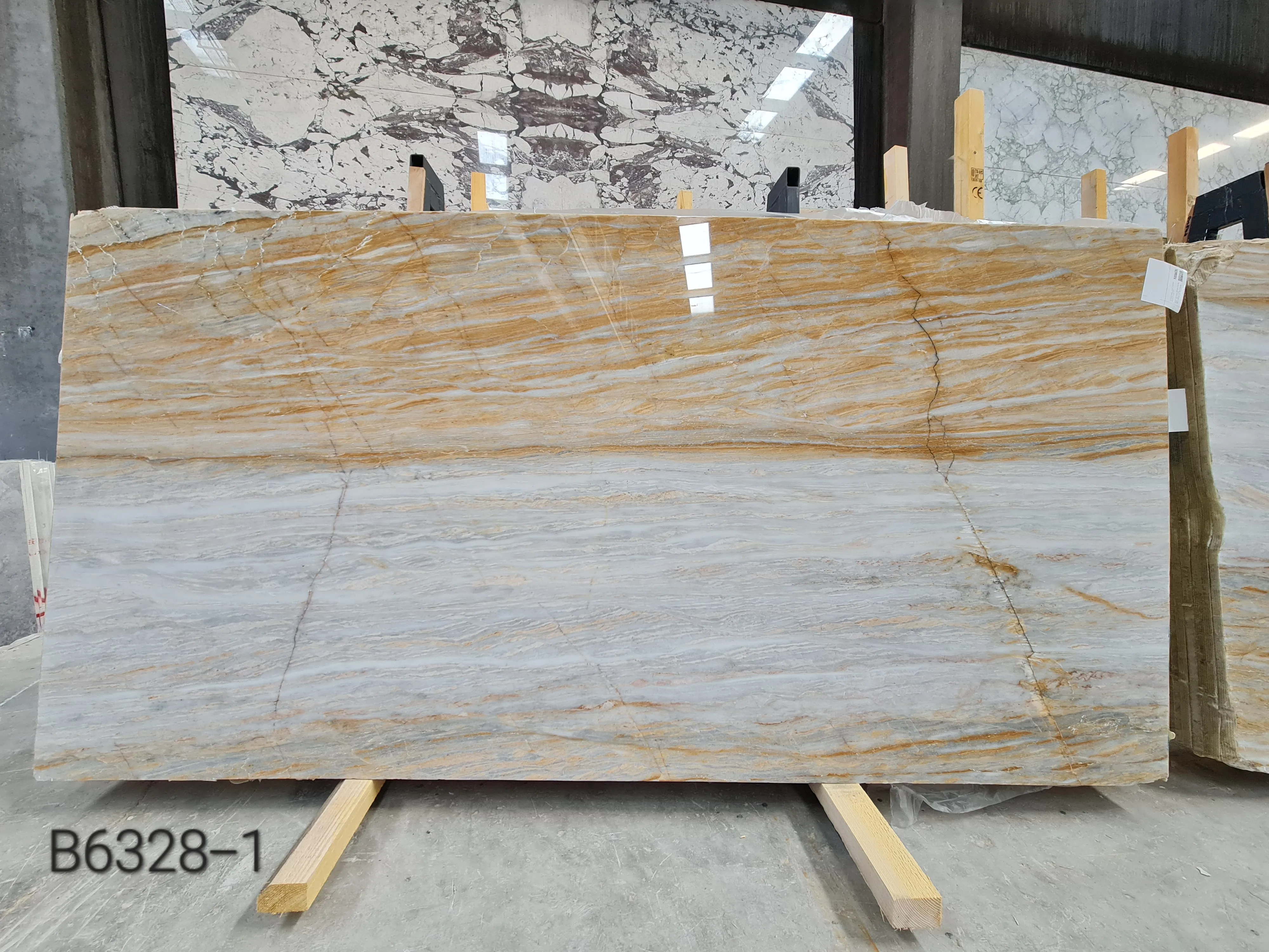 B6328 - 2 CM Giallo Zebrino Polished