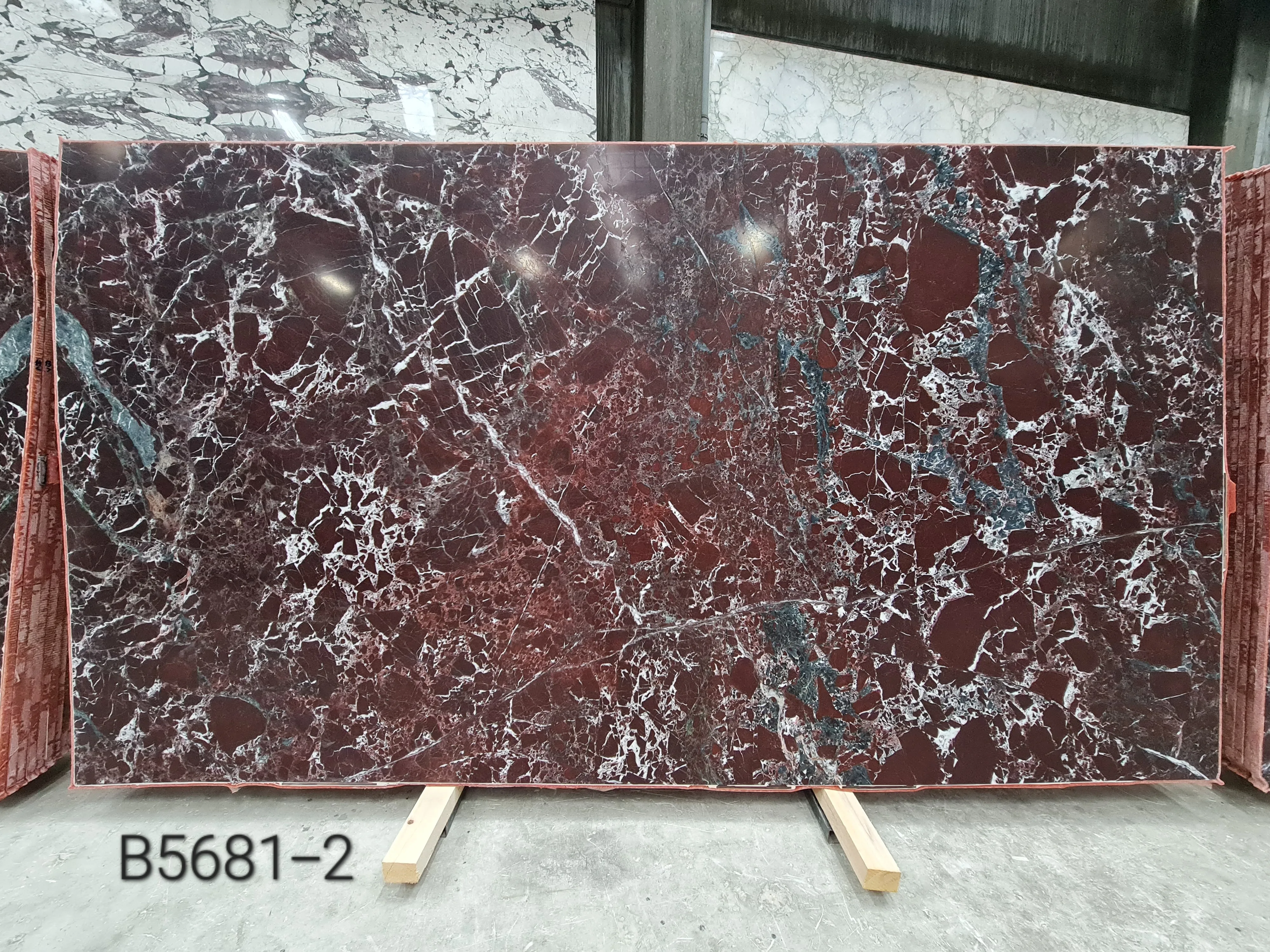 B5681 - 2 CM Rosso Levanto Hight-Honed