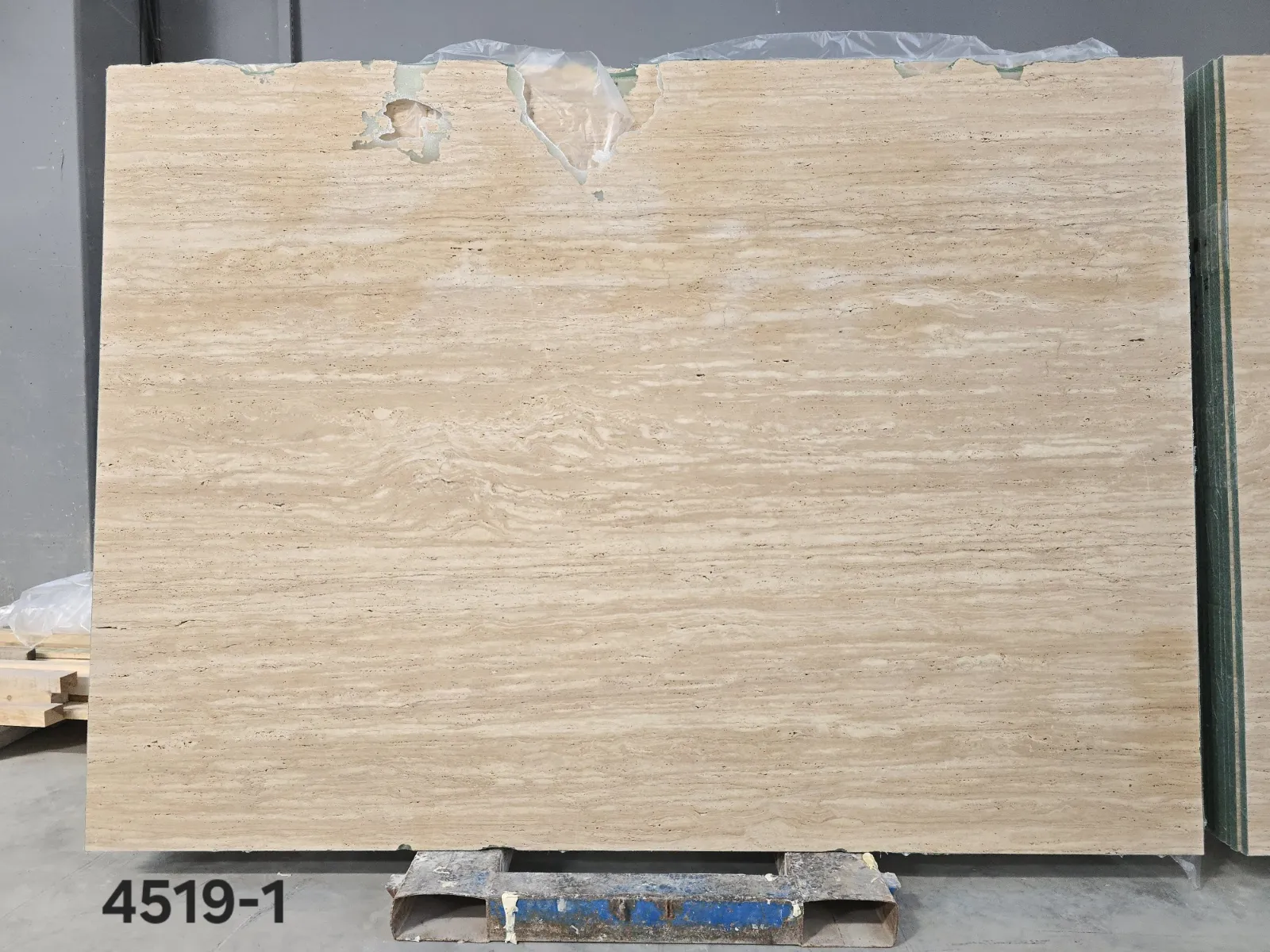 4519 - 2 CM Light Travertine Unfilled Honed